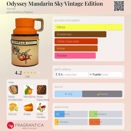 Odyssey mandarín sky vintage